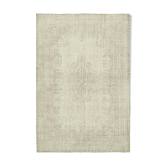 Hand-knotted antique turkish beige carpet 200 cm x 295 cm