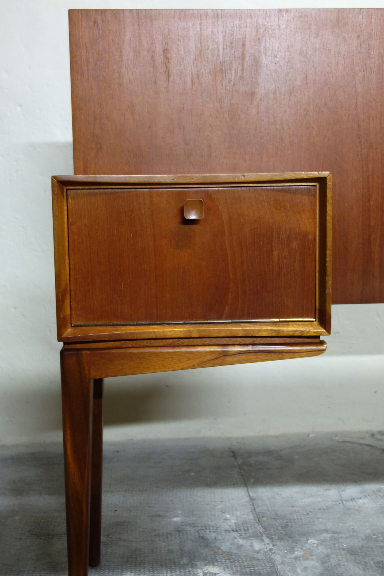 McIntosh vintage teak Scandinavian headboard, 1960