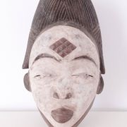 Masque Punu mukuyi en bois massif H:29cm Masque africain du Gabon