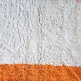 Handmade natural wool rug, size 100 x 200 cm