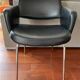 Black leatherette conference armchair