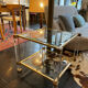 Bout de canape  plexiglas et verre 1960