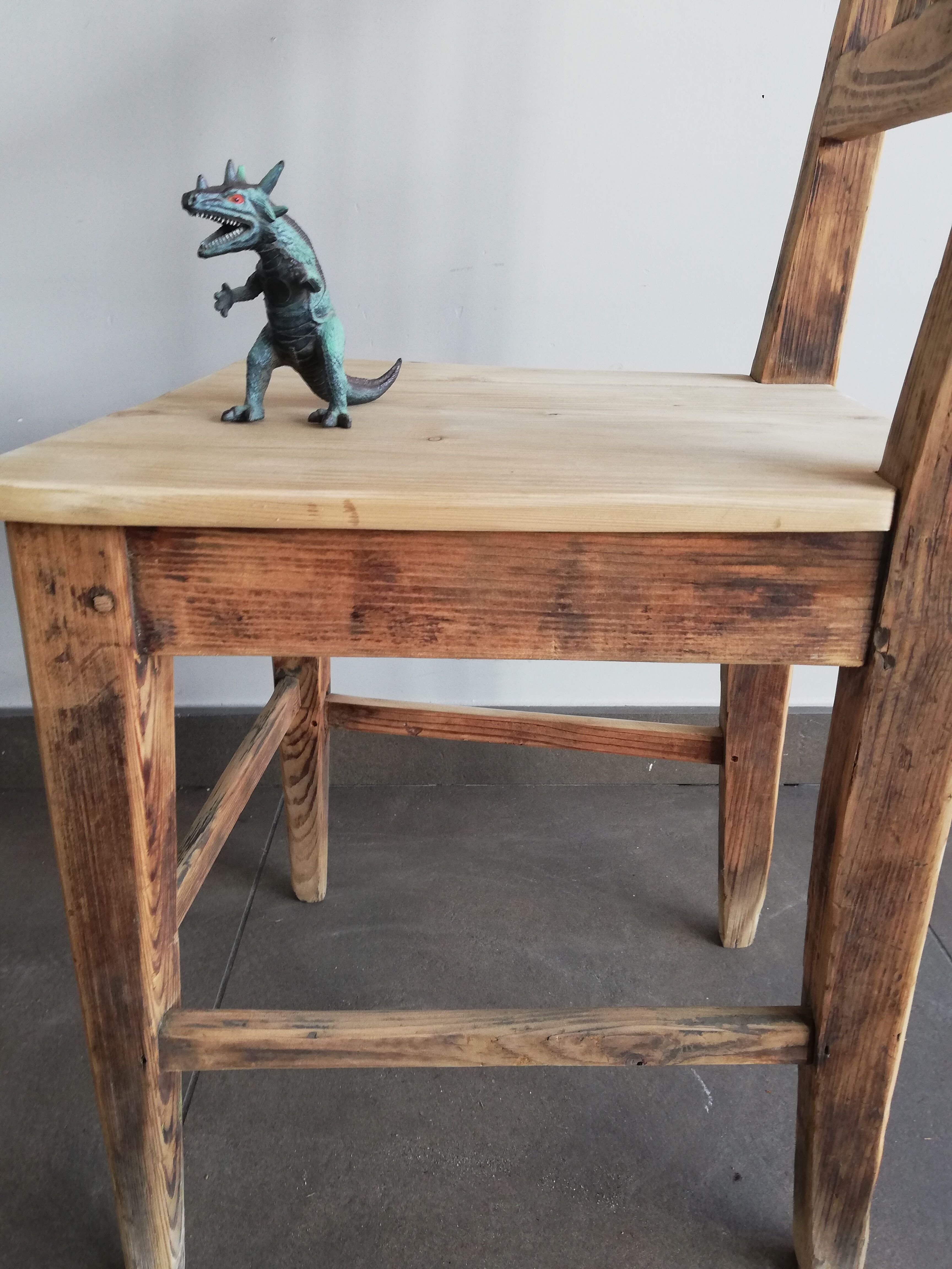 Chaise vintage en bois, années 50