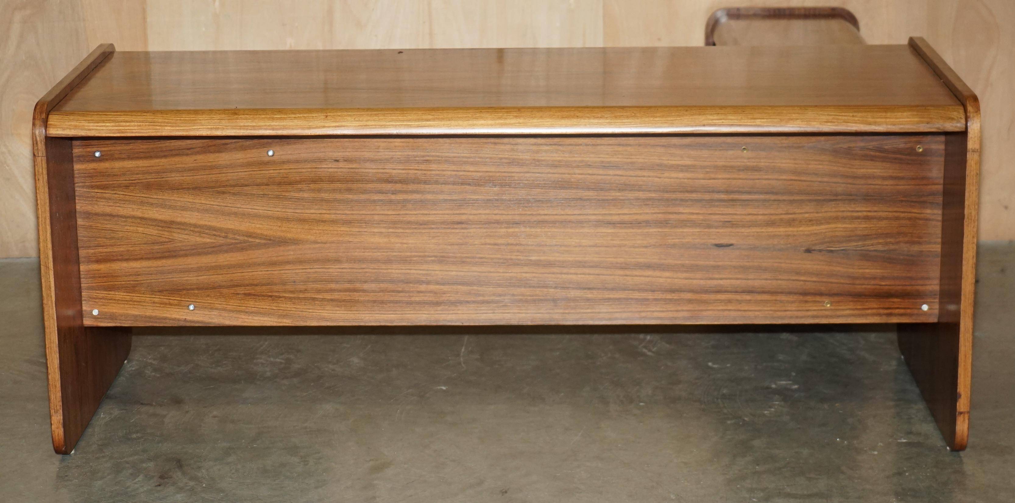 Left corner desk in Brazilian wood Mid Century Modern style