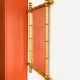 Fake bamboo wooden mirror 85 x 65 cm