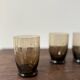 ensemble de 4 verres art déco verre ciselé marron