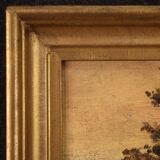 Small romantic landscape French painting from the 1920s