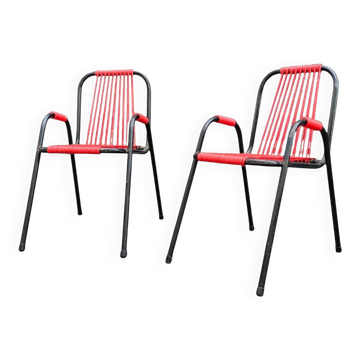 2 chaises hautes pour enfants du fabricant frison Spimeta Harkema / années 1960