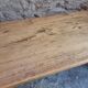 Old farmhouse dining table, rustic kitchen, poplar top, chestnut base, two drawers, 1800–1850.