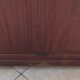 Vintage double-sided mahogany desk with 18 drawers.