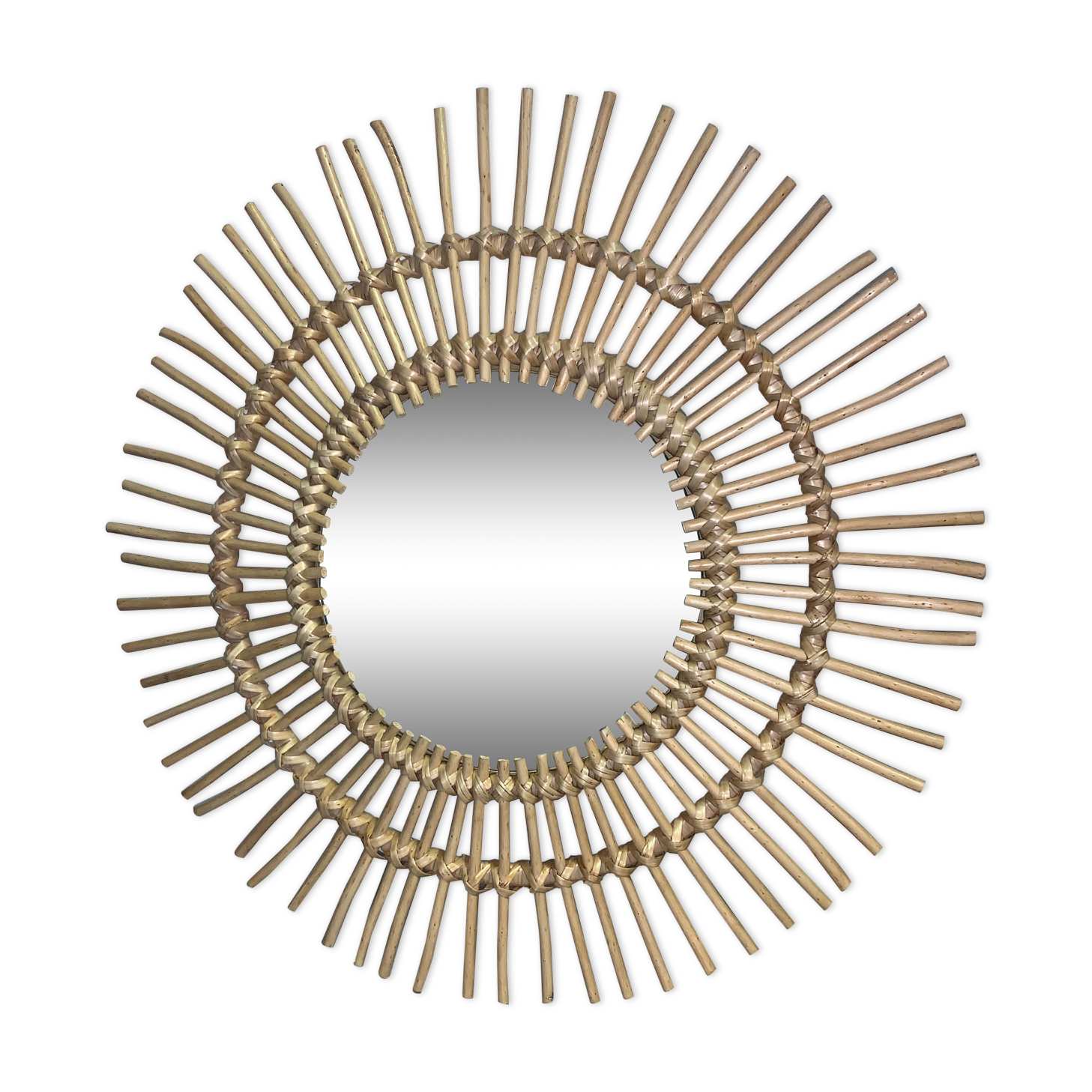 Mirror sun rattan 56cm