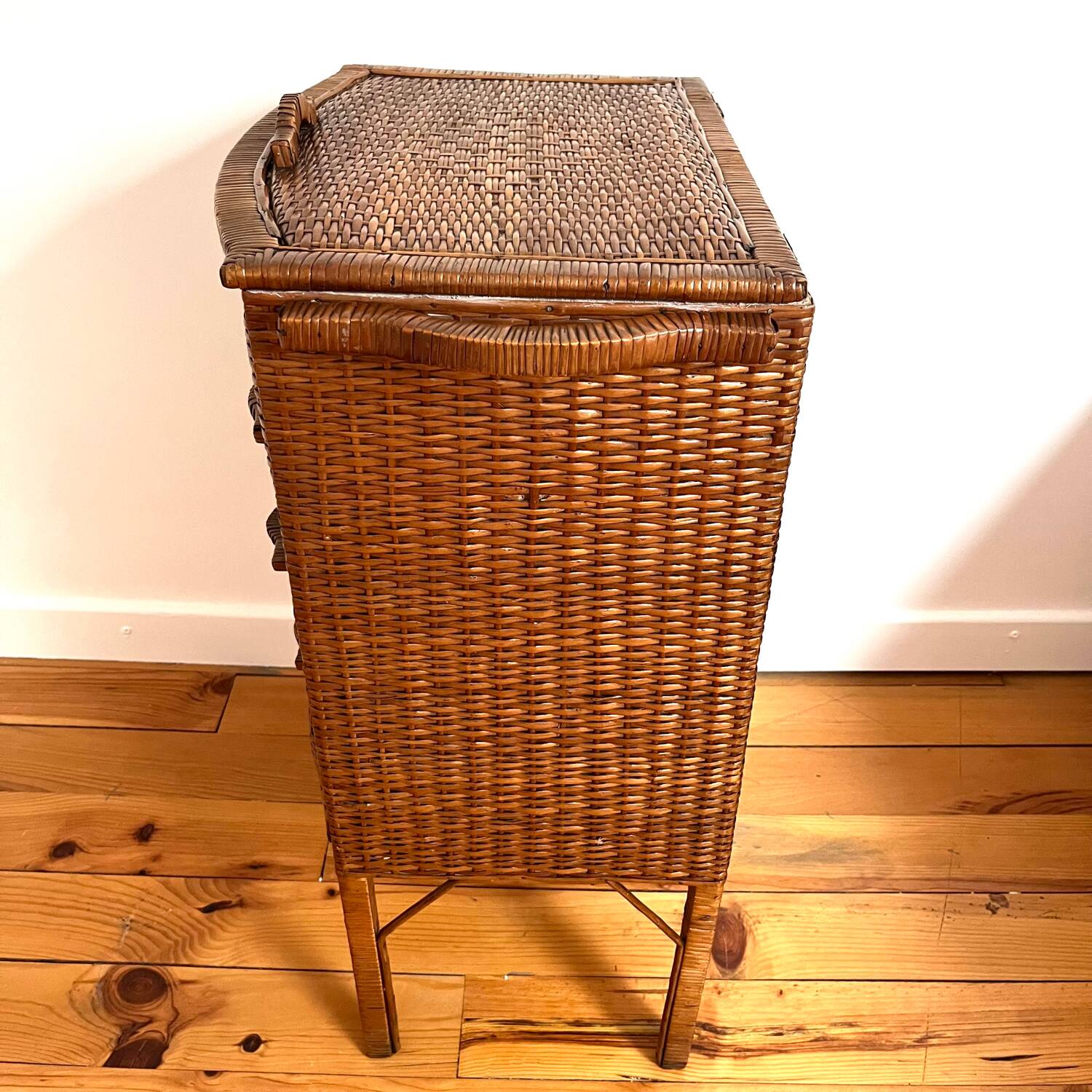 Rattan storage unit, 1950s