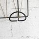 Black steel coat rack and scoubidou wire 1960