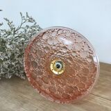 Bubble pink glass walking lamp