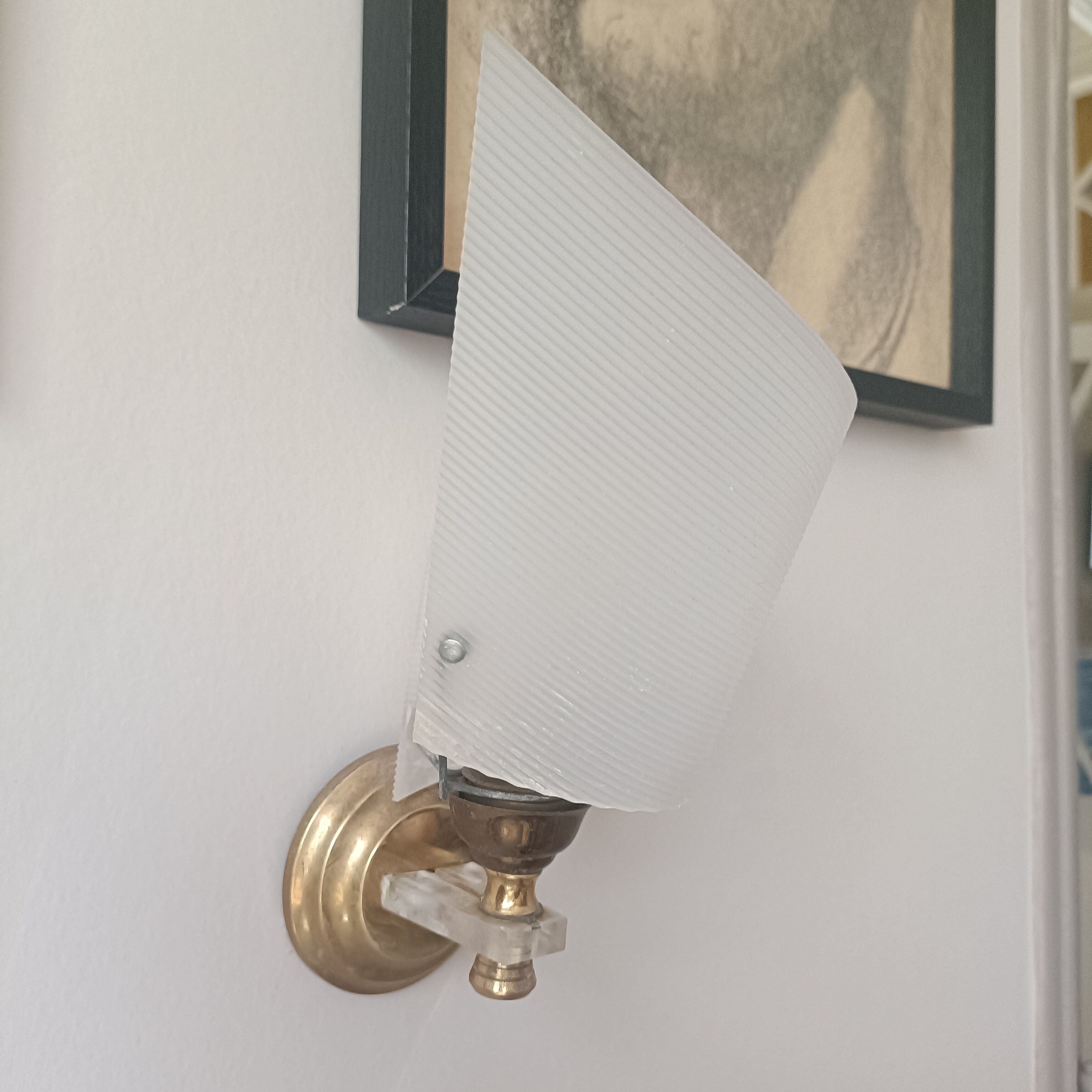 Pair of vintage scroll wall lights
