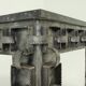 Brutalist coffee table with marble top, Spain, 1960s