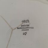 Grand plat service creux vintage motif légumes Sarreguemines Digoin France 9540