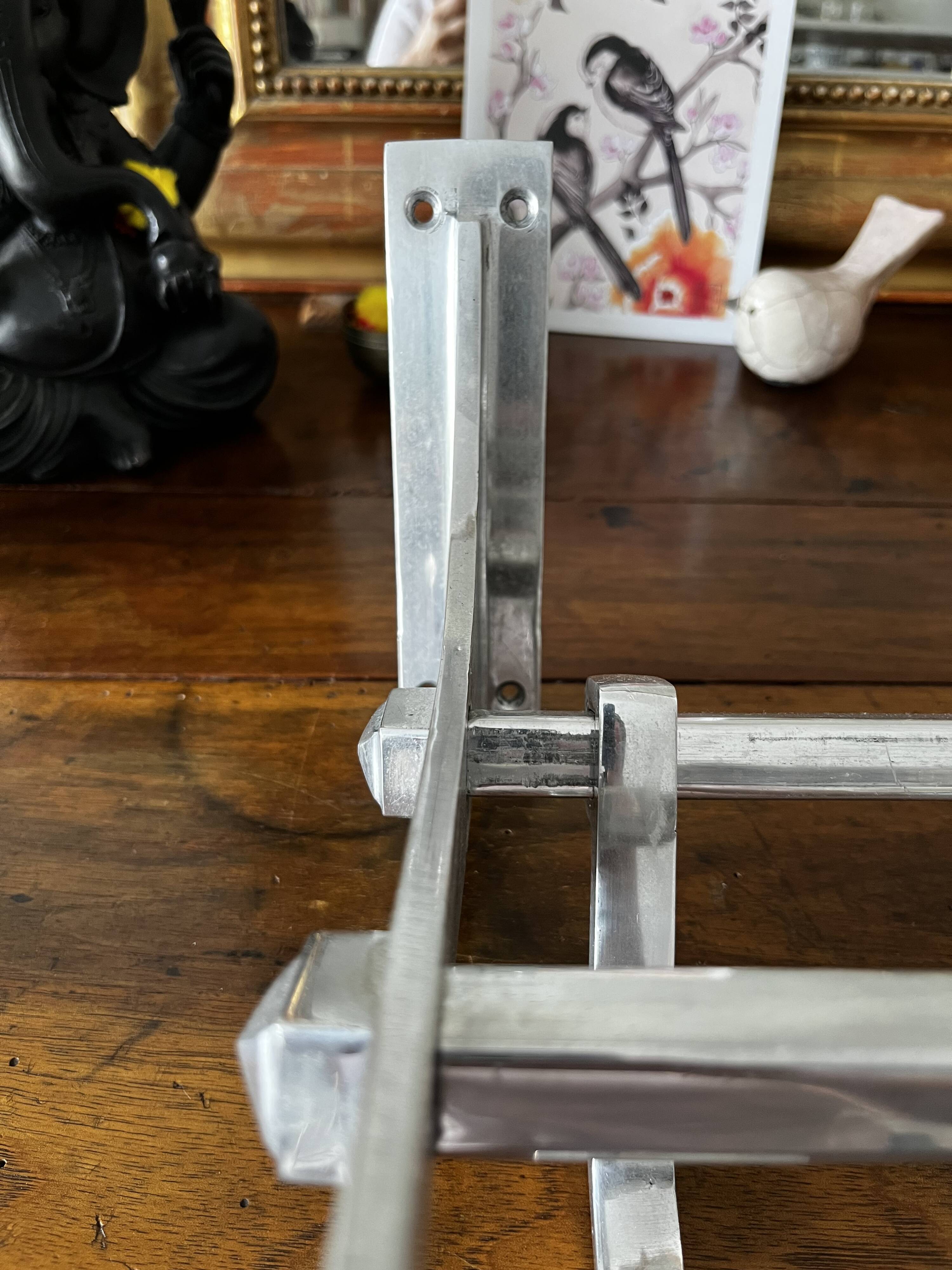 Wall-mounted coat rack aluminium — Industrial railway style — Vintage