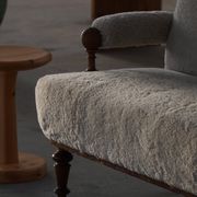 Danish two-seater canapé from the early 20th century in merino wool and wood, 1930s.