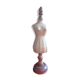 Counter mannequin in mache paper &wooden foot collector object of metier