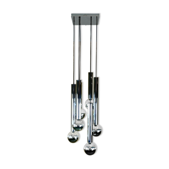 60s 70s lamp cascade lamp by Motoko Ishii for Staff Chrom 6-flame