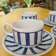 4 cups and saucers in English porcelain