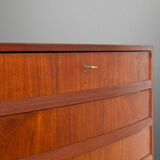 Scandinavian mid-century teak chest of drawers