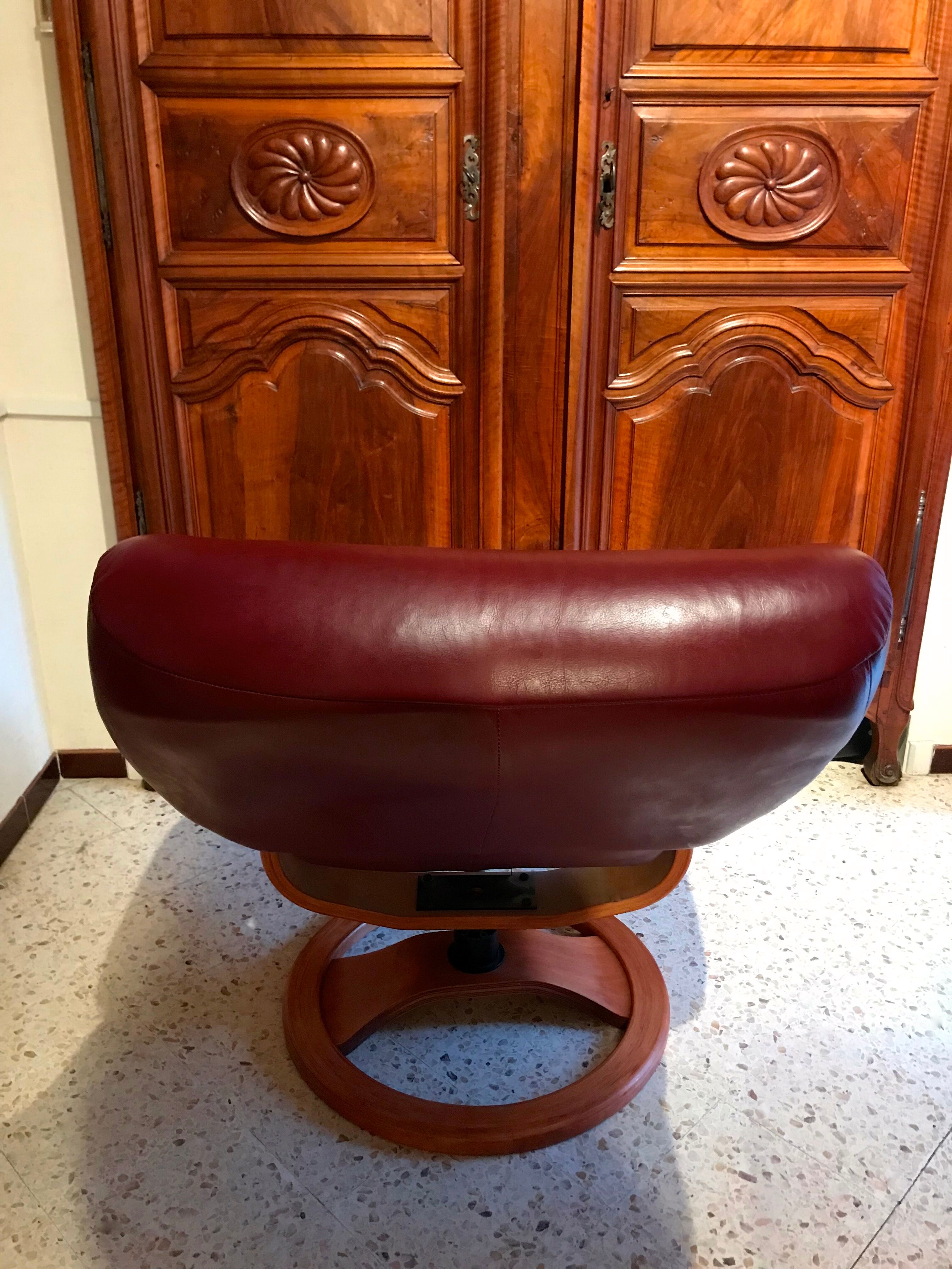 Scandinavian reclining relax armchair in Anderssons leather