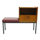 Telephone Bench in Wood and Metal, 1970s