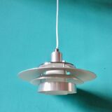 Small suspension in aluminum and opaline. Sweden 2000