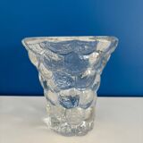 P Davesn honeycomb crystal vase, France
