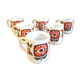Série de 6 mugs design Mobil années 70