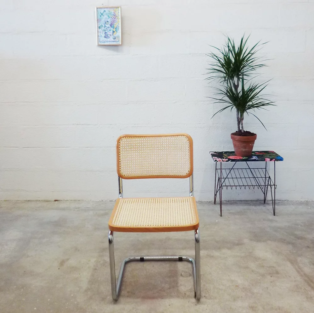 Set of 4 chairs "B32", Marcel Breuer, Italy, 1990