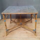"1900" table in bamboo and wicker