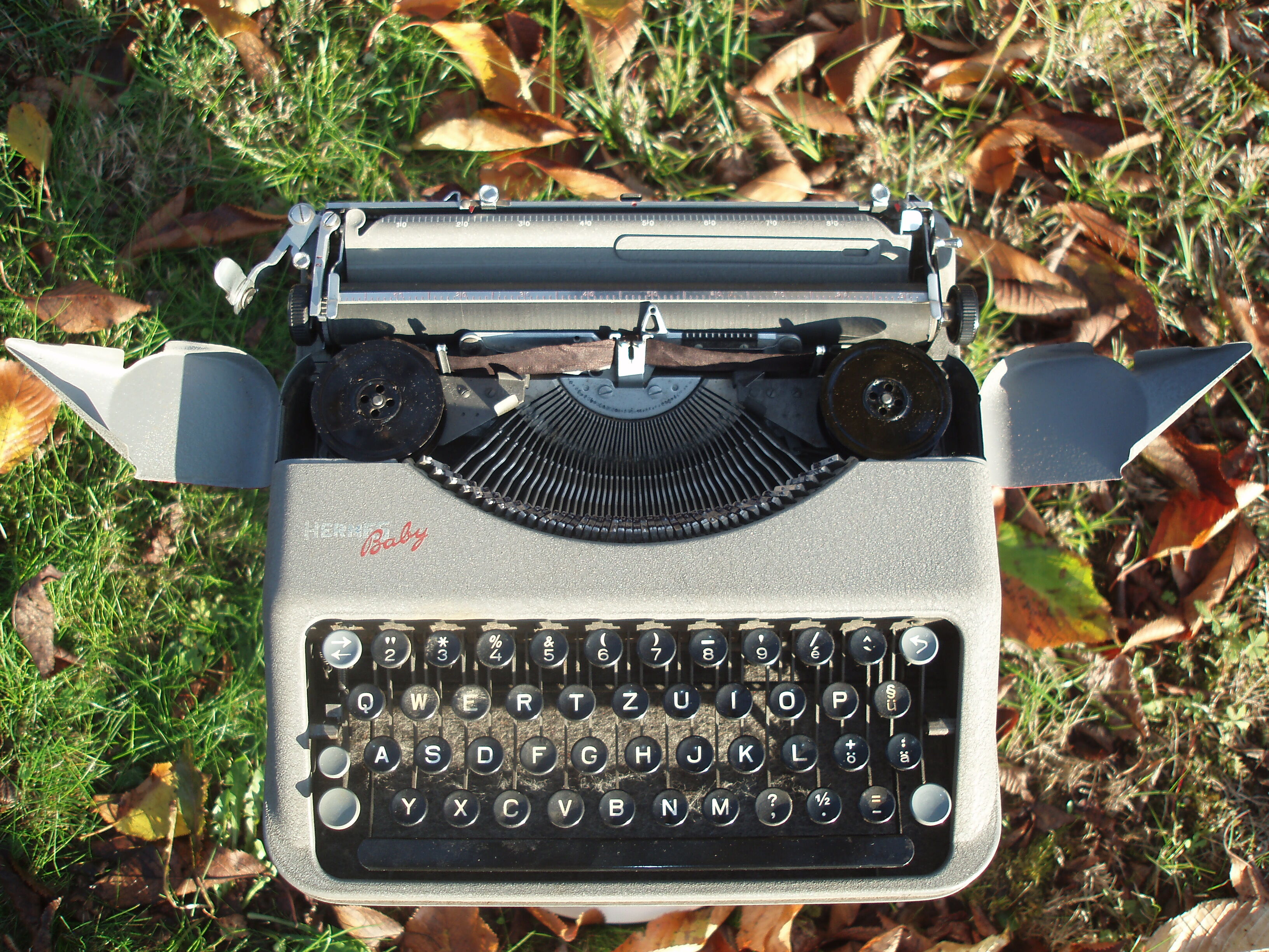 Hermes Baby typewriter with bag