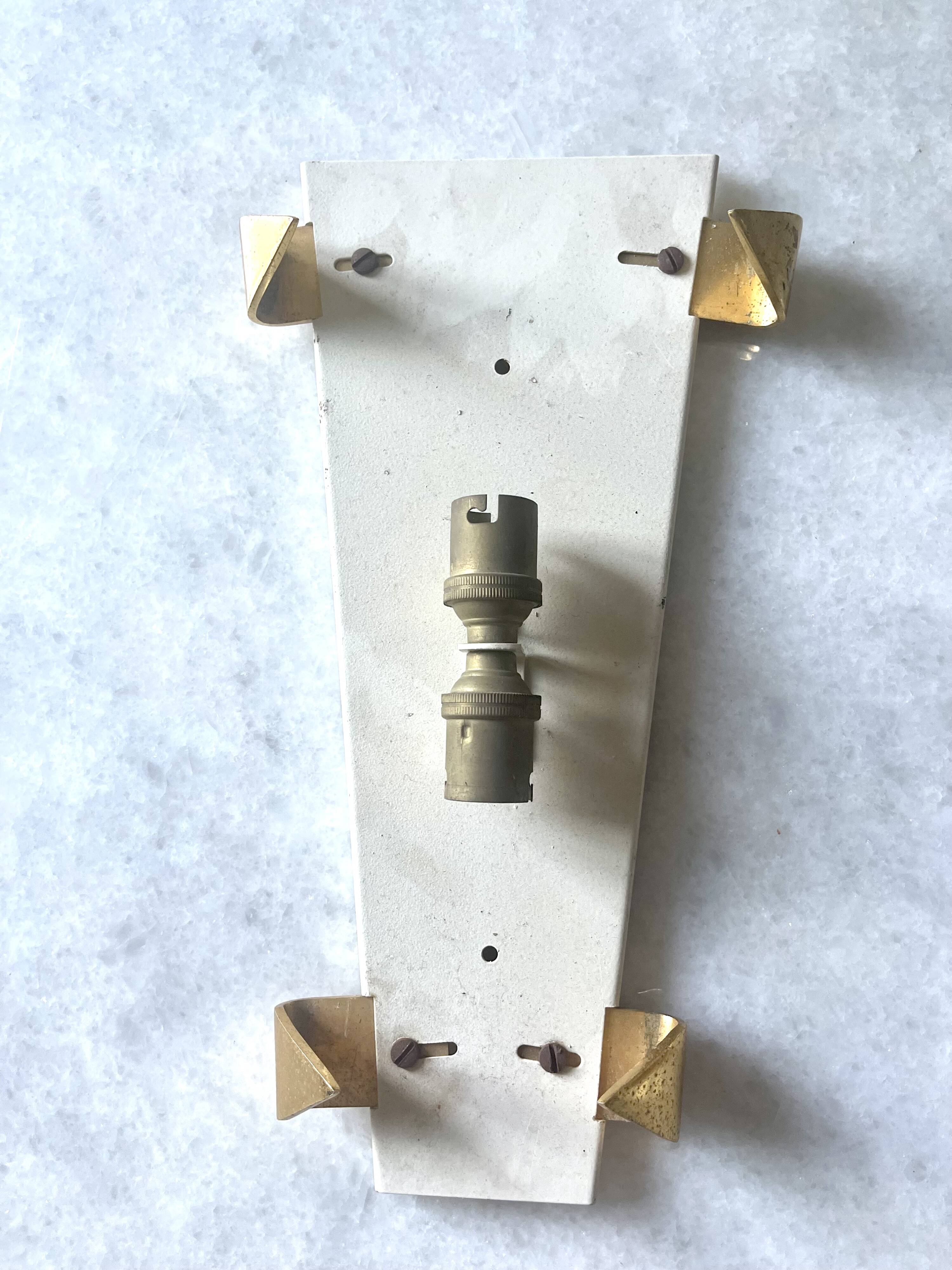 Arlus pair of Murano glass and brass wall lights