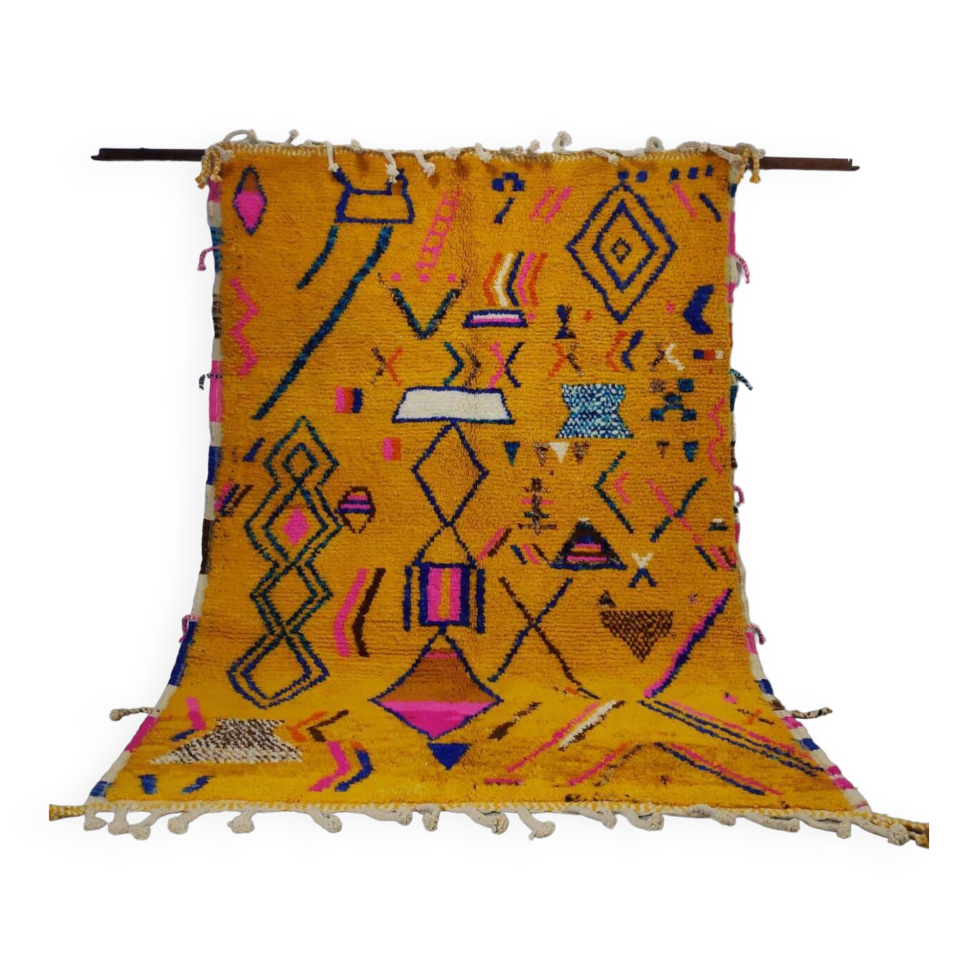 Handmade wool Berber rug 300X200 cm