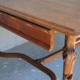 Art nouveau 1900 oak coffee table