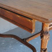 Art nouveau 1900 oak coffee table