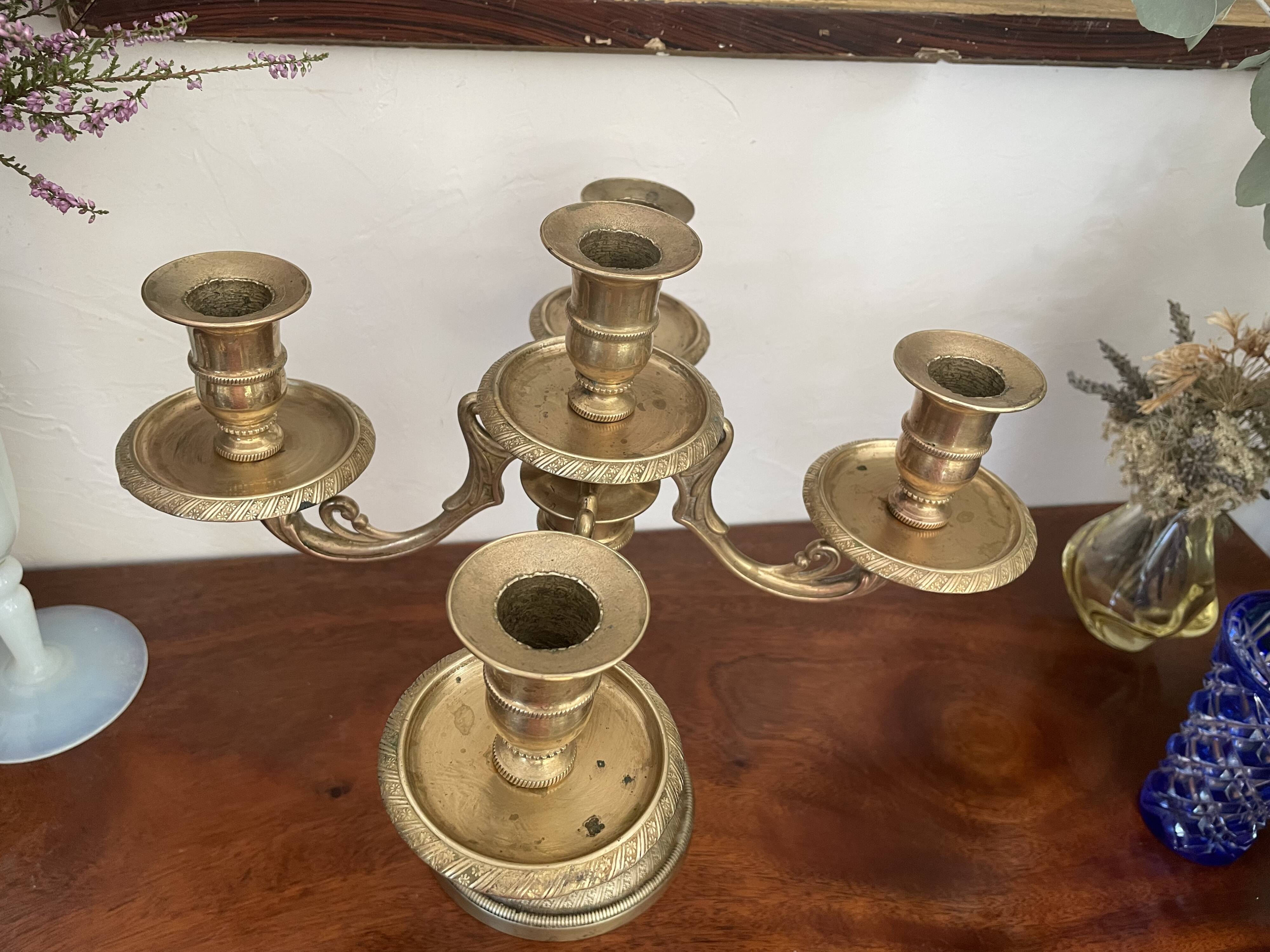 Chandelier in gilded bronze art nouveau