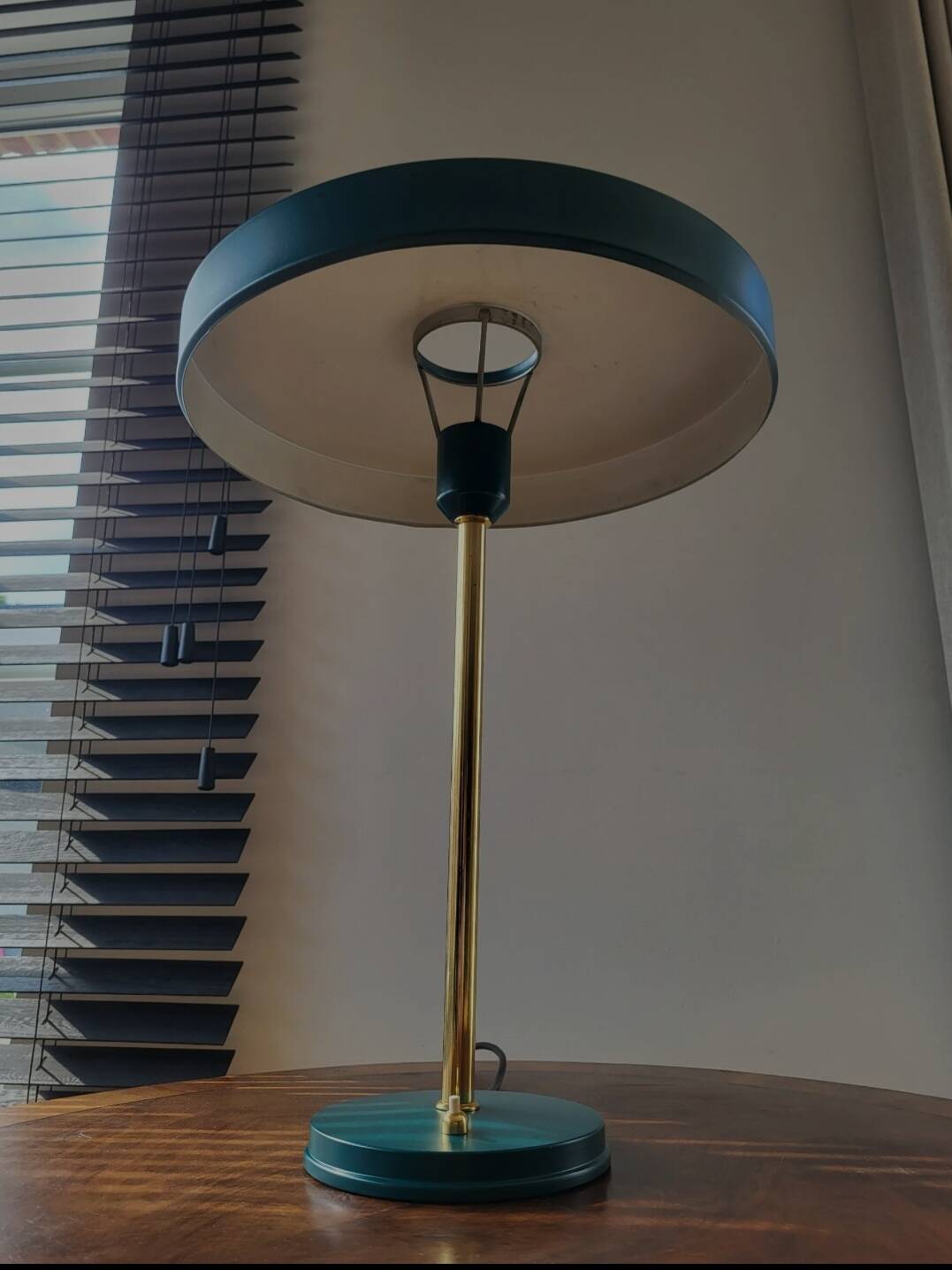Vintage Philips Timor desk lamp, 1960s, green model.