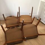 Series of 4 vintage Scandinavian style chairs