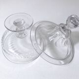 vintage glass covered candy box