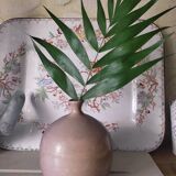 Enamelled stoneware ball vase