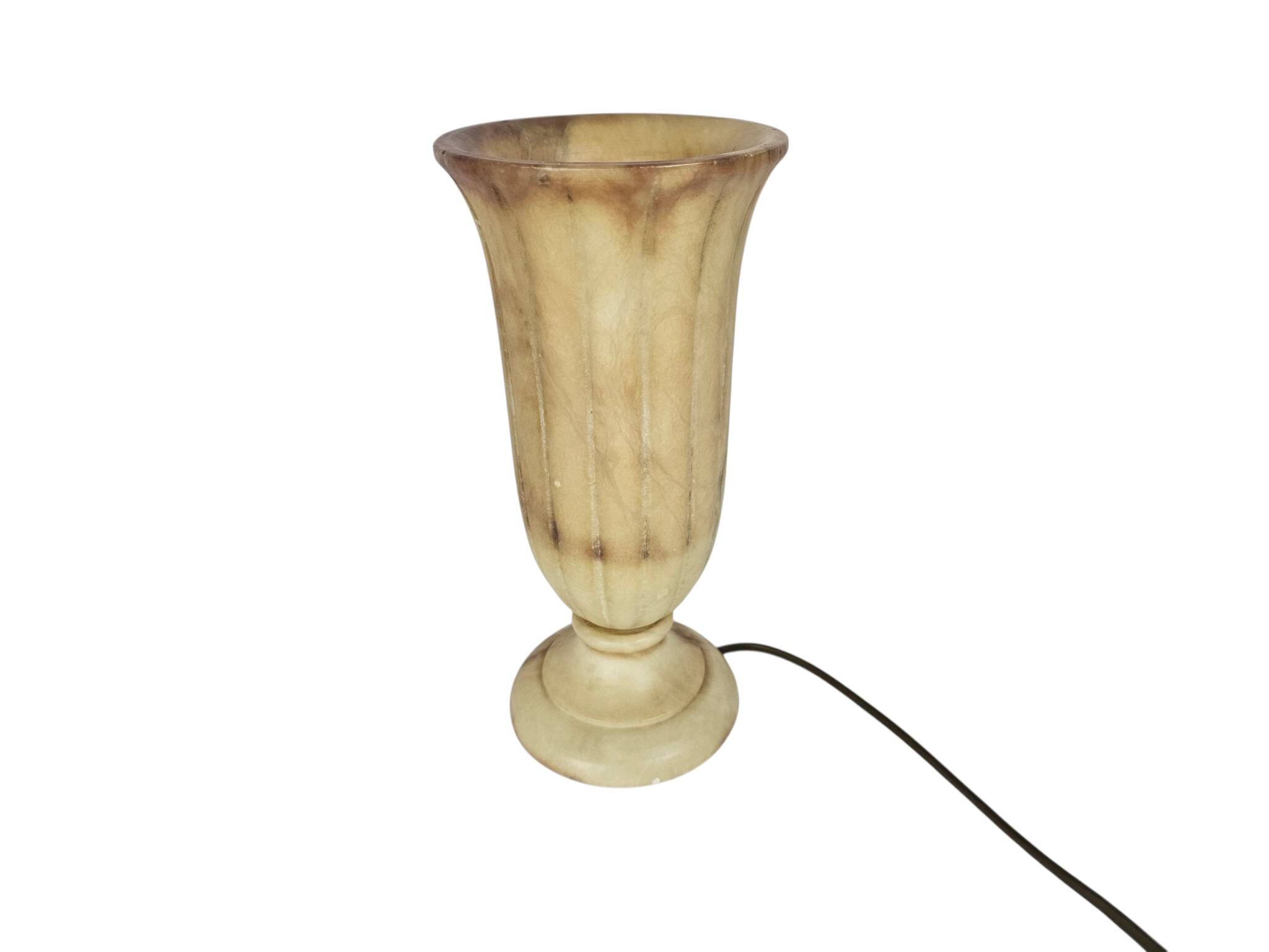 A. Pegasan S.L. - alabaster - Spain - chalice table lamp - 80's