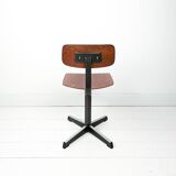 Mid Century Chaise d'école Chaise d'enfant Bois Métal Vintage Rétro Chambre d'enfant Pied Skandi Sca