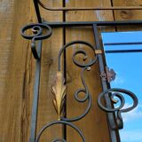 Art Deco 1930s wrought iron coat rack and hat stand