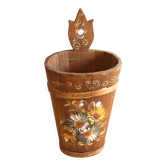 Handmade handpainted wooden umbrella stand - Vintage