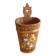 Handmade handpainted wooden umbrella stand - Vintage