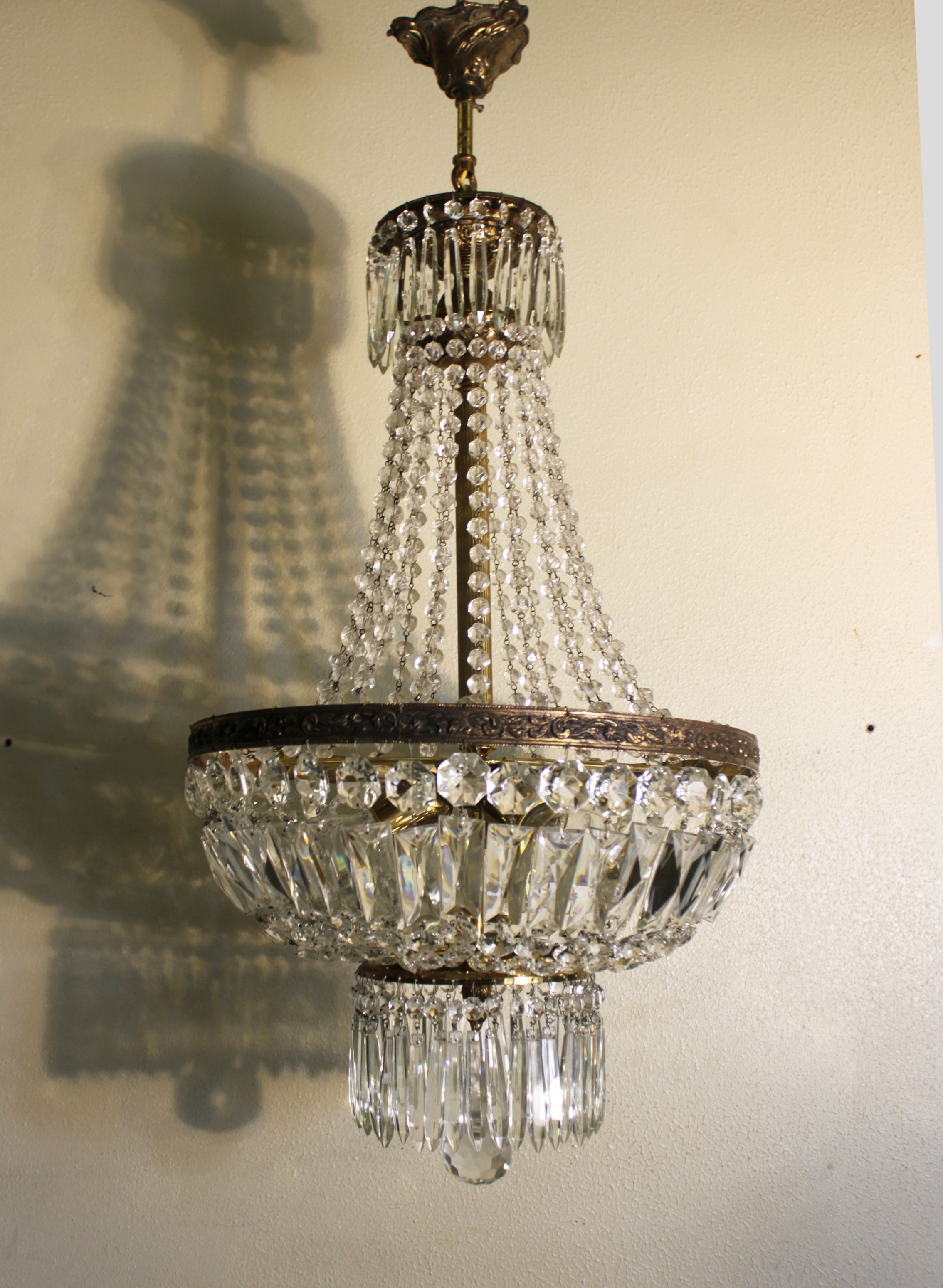 Chandelier basket empire style